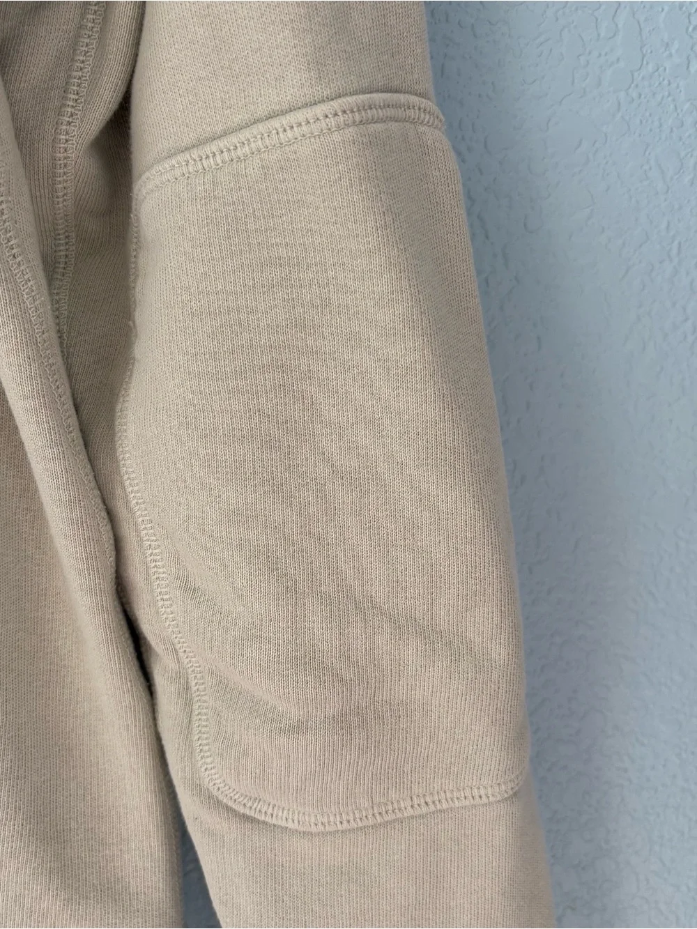Billy Reid Sweatshirt Tinted White Crewneck Sweatshirt Cotton Elbow Patch